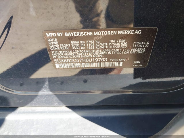 5UXKR2C57H0U19703 BMW X5 Sdrive35i