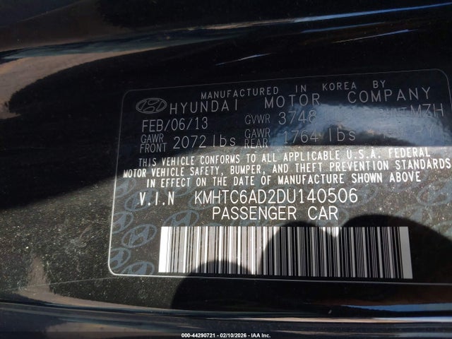 2013 HYUNDAI VELOSTER KMHTC6AD2DU140506 Photo 8