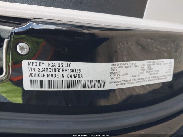 Chrysler Pacifica Touring L 2024 2C4RC1BG5RR136125 Image 9