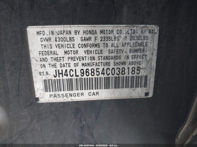 2004 ACURA TSX JH4CL96854C038185 Photo 8