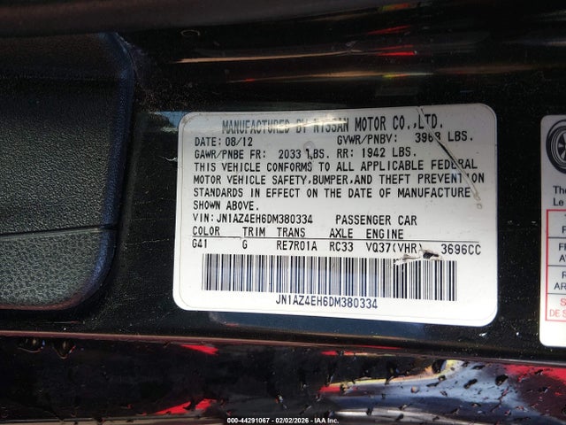 2013 NISSAN 370Z JN1AZ4EH6DM380334 Photo 8