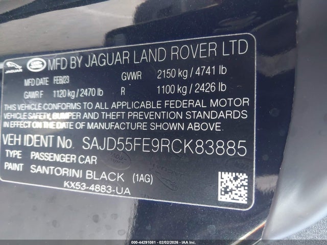 2024 JAGUAR F-TYPE SAJD55FE9RCK83885 Photo 8