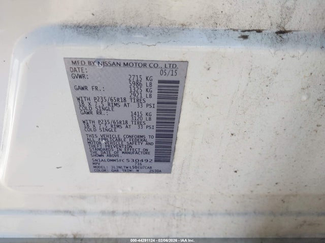 5N1AL0MM5FC530492 Infiniti QX60