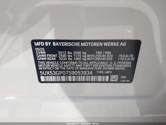 5UX53GP07S9053934 BMW X3 30 Xdrive
