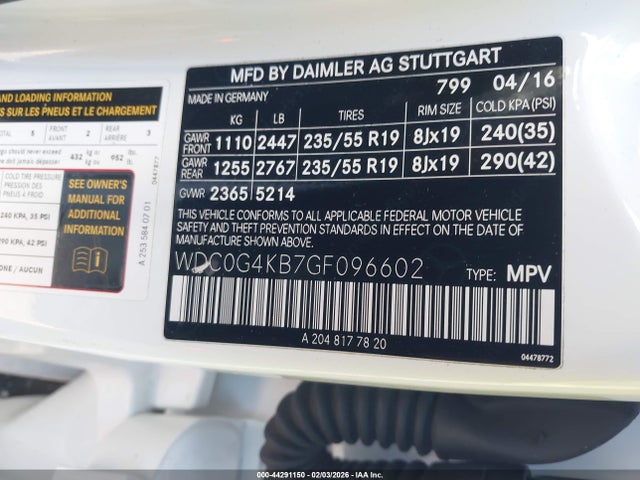 WDC0G4KB7GF096602 Mercedes-Benz Glc 300 4matic