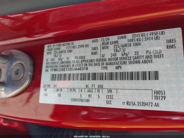Ford Escape Phev 2025 1FMCU0E13SUA46318 Image 9