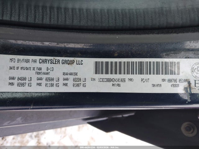2014 Chrysler 200 Touring მანქანა იყიდება აუქციონზე, vin: 1C3CCBBBXEN101026, აუქციონის ნომერი: 44291224