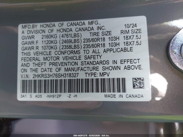 2025 HONDA CR-V 2HKRS3H76SH318327 Photo 8