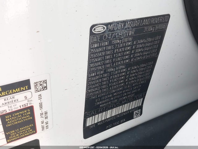 SALRT2RV5JA057081 Land Rover Discovery Hse Luxury