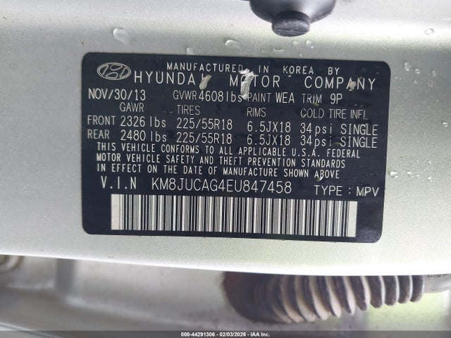 Hyundai Tucson Limited 2014 KM8JUCAG4EU847458 Image 9