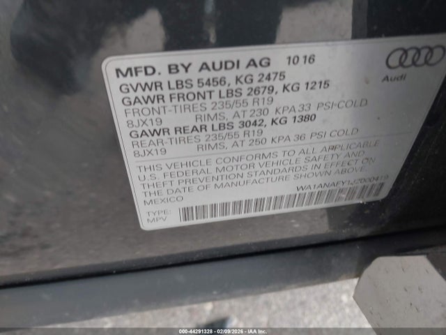 2018 AUDI Q5 WA1ANAFY1J2000419 Photo 8
