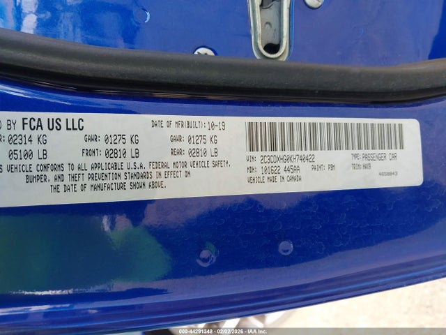 Dodge Charger Gt Rwd 2019 2C3CDXHG0KH740422 Image 9