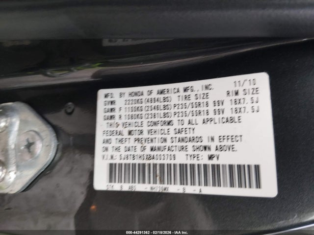 2011 ACURA RDX 5J8TB1H5XBA003709 Photo 8