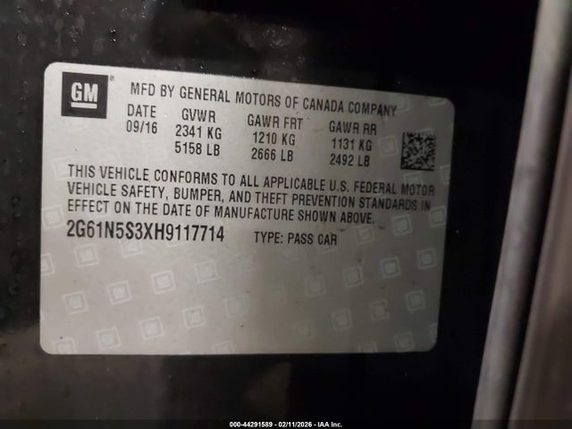 2017 CADILLAC XTS 2G61N5S3XH9117714 Photo 8