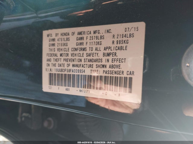 Acura Tlx V6 Tech 2015 19UUB3F58FA009954 Image 9