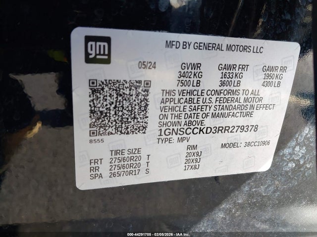 Chevrolet Suburban 2wd Lt 2024 1GNSCCKD3RR279378 Image 9