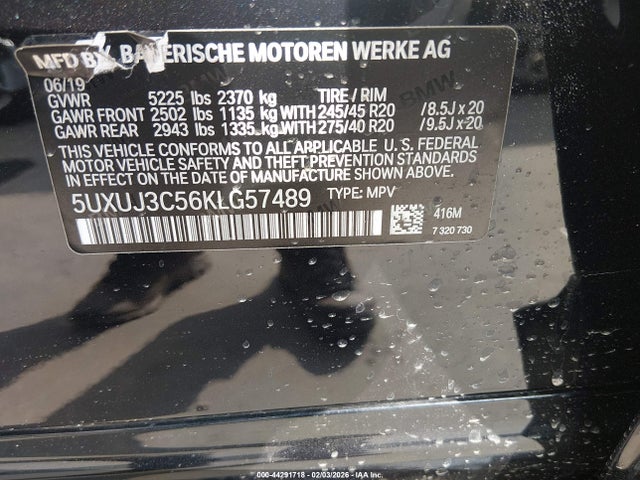 2019 BMW X4 5UXUJ3C56KLG57489 Photo 8