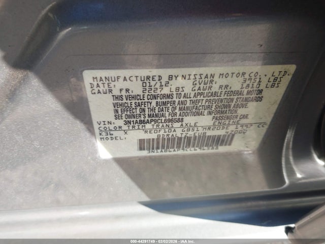 2012 NISSAN SENTRA 3N1AB6AP9CL696588 Photo 8
