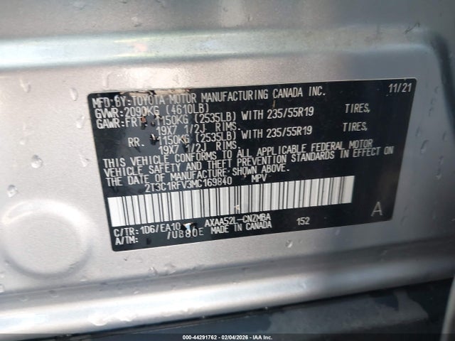 Toyota Rav4 Xle Premium 2021 2T3C1RFV3MC169840 Image 9