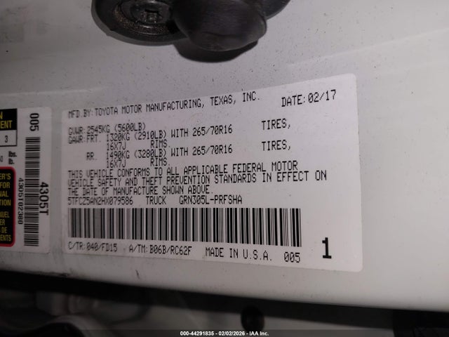 2017 TOYOTA TACOMA 5TFCZ5AN2HX079586 Photo 8