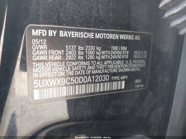 2013 BMW X3 5UXWX9C50D0A12030 Photo 8