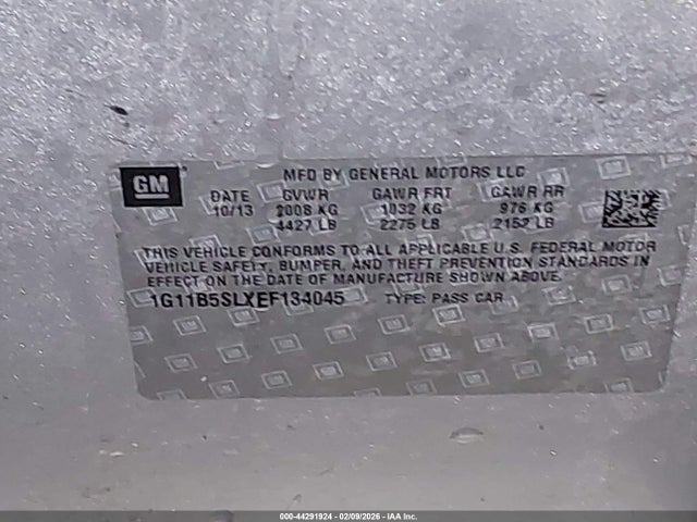 Chevrolet Malibu 1ls 2014 1G11B5SLXEF134045 Image 9