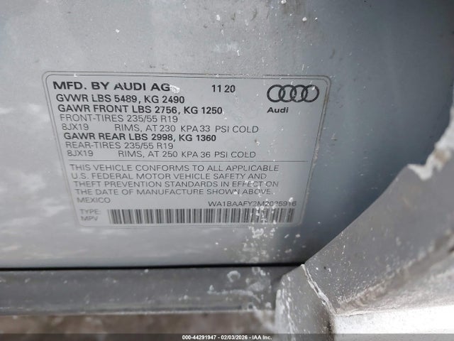 2021 AUDI Q5 WA1BAAFY2M2025916 Photo 8