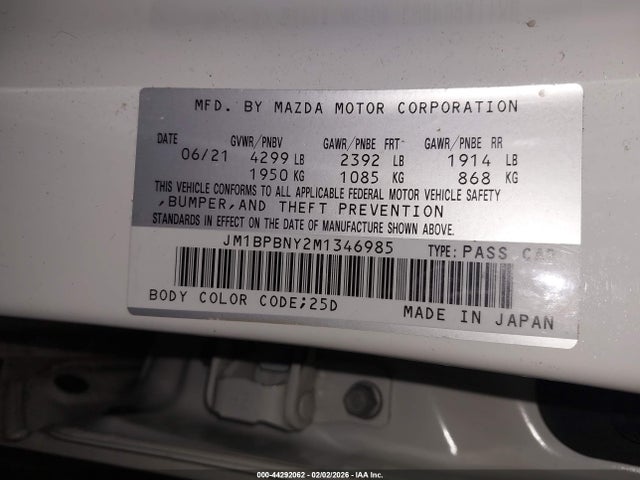 Mazda Mazda3 2.5 Turbo Premium Plus 2021 JM1BPBNY2M1346985 Image 9