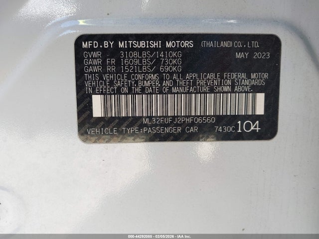 2023 MITSUBISHI MIRAGE G4 ML32FUFJ2PHF06560 Photo 8