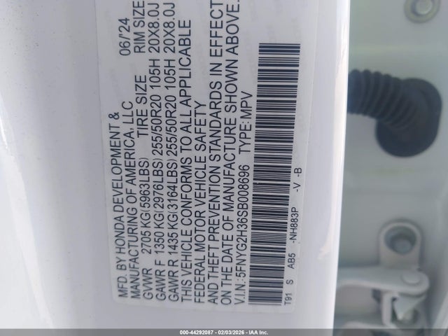 5FNYG2H36SB008696 Honda Pilot Sport