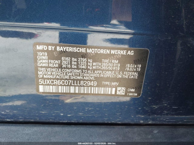 2020 BMW X5 5UXCR6C07LLL82949 Photo 8