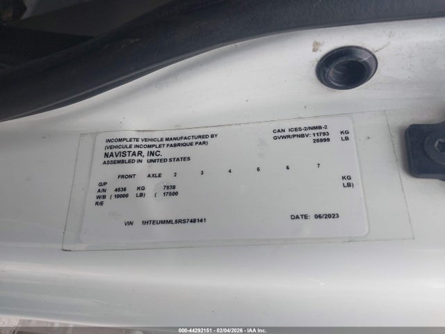 1HTEUMML5RS748141 International Mv