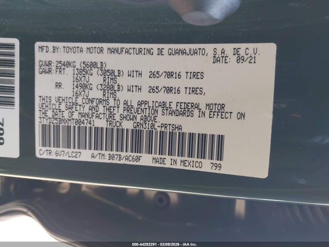 2021 TOYOTA TACOMA 3TYDZ5BNXMT004741 Photo 8