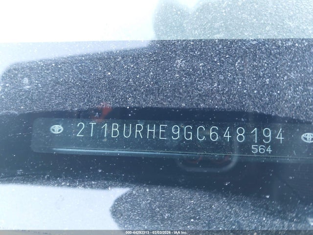 2T1BURHE9GC648194 Toyota COROLLA LE
