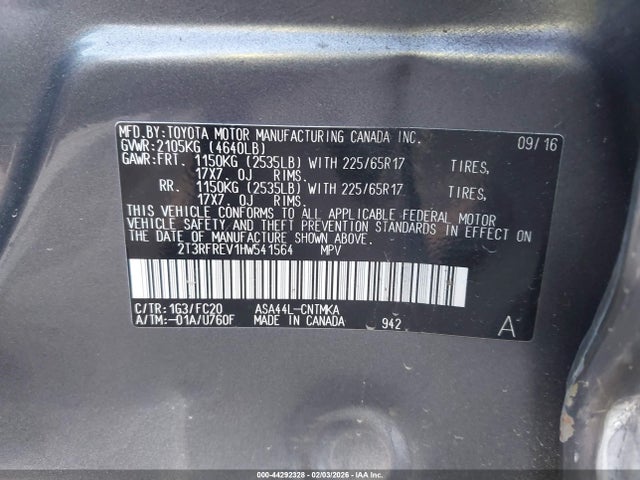 Toyota Rav4 Xle 2017 2T3RFREV1HW541564 Image 9