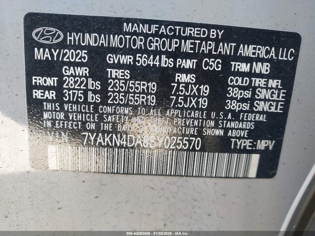 7YAKN4DA8SY025570 Hyundai Ioniq 5 Sel