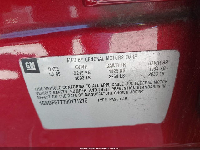 2009 CADILLAC CTS 1G6DF577790171215 Photo 8