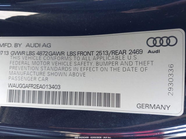 2014 AUDI S5 WAUGGAFR2EA013403 Photo 8