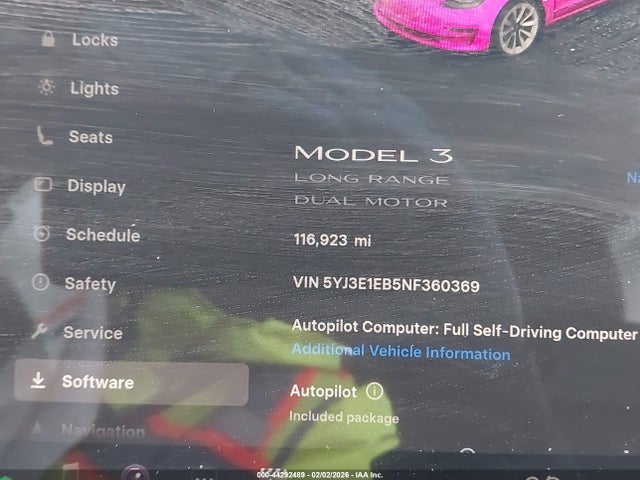 Продаж на аукціоні авто 2022 Tesla Model 3 Long Range Dual Motor All-wheel Drive, vin: 5YJ3E1EB5NF360369, номер лоту: 44292489