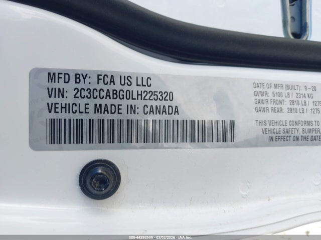 Продажа на аукционе авто 2020 Chrysler 300 300s, vin: 2C3CCABG0LH225320, номер лота: 44292500