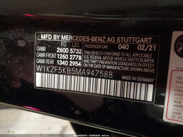 2021 MERCEDES-BENZ E 450 W1KZF5KB5MA947588 Photo 8