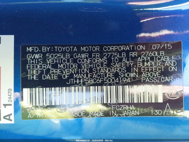 2015 LEXUS RC F JTHHP5BC6F5004194 Photo 8