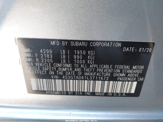 4S3GTAD61L3711672 Subaru Impreza Premium 5-door