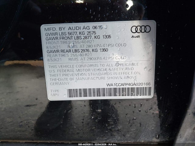 WA1CCAFP4GA020166 Audi Sq5 3.0t Premium Plus