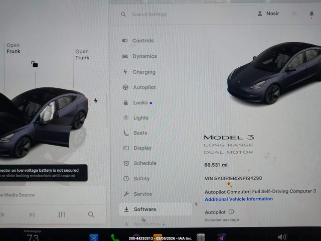 Продаж на аукціоні авто 2022 Tesla Model 3 Long Range Dual Motor All-wheel Drive, vin: 5YJ3E1EB5NF194290, номер лоту: 44292813