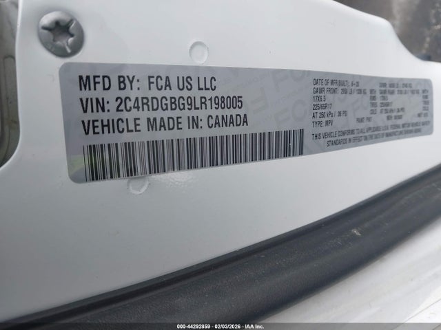 2020 DODGE GRAND CARAVAN 2C4RDGBG9LR198005 Photo 8