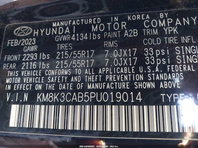 Hyundai Kona Sel 2023 KM8K3CAB5PU019014 Image 9
