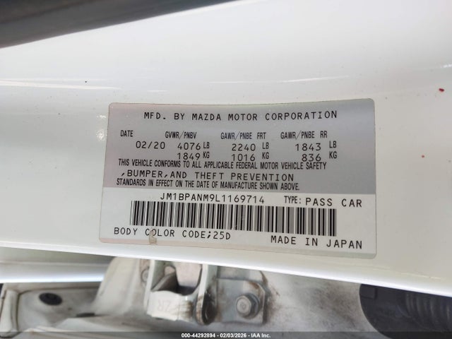 Mazda Mazda3 Premium Package 2020 JM1BPANM9L1169714 Image 9