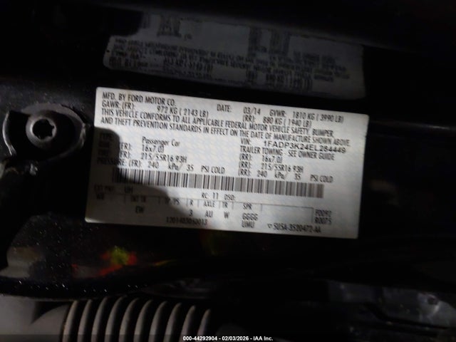 1FADP3K24EL284449 Ford FOCUS SE