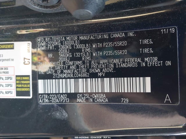 2T2HGMDA9LC046862 Lexus RX 450H